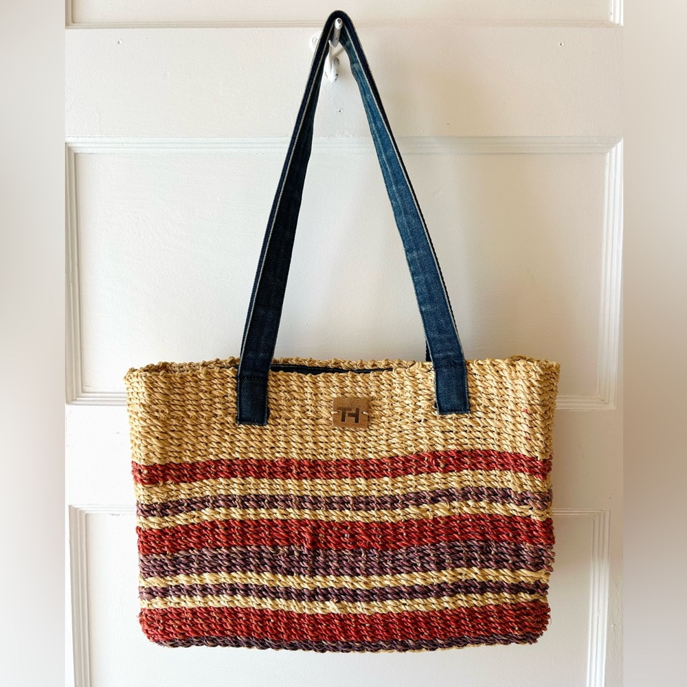vintage Tommy Hilfiger woven tote bag
